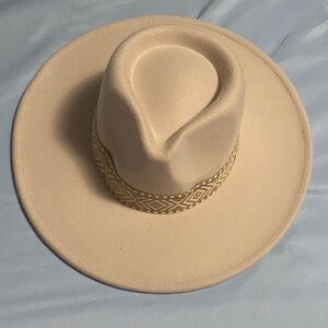 Elegant Cream Fedora Hat